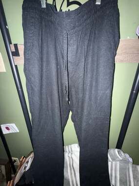 Old Navy Lounge Pants Size XL Black Drawstring Elastic Waist